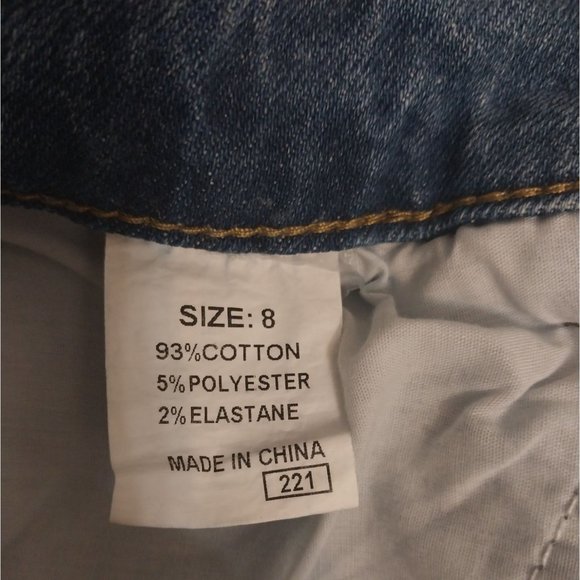 Distressed Raw Hem Skinny Ankle Blue Jeans - Unbranded Women's  Sz 8 - Picture 6 of 9